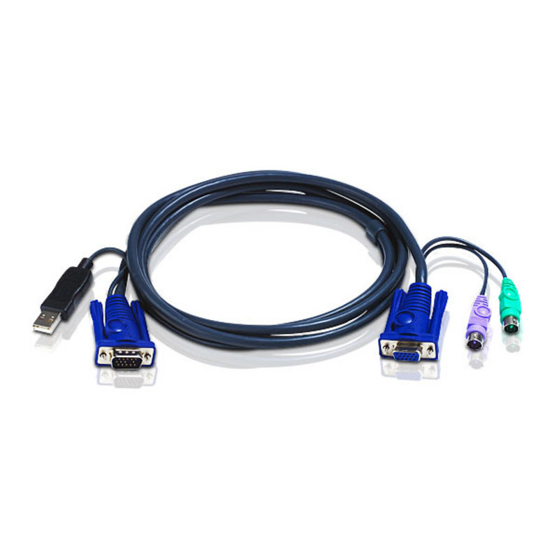 Aten KVM Cable PS2M, PS2M, HD15F - USB A M, HD15M 3m